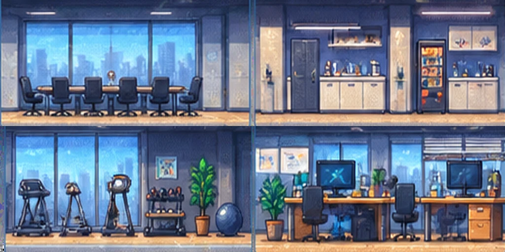 Clock Out Alive scene backdrops